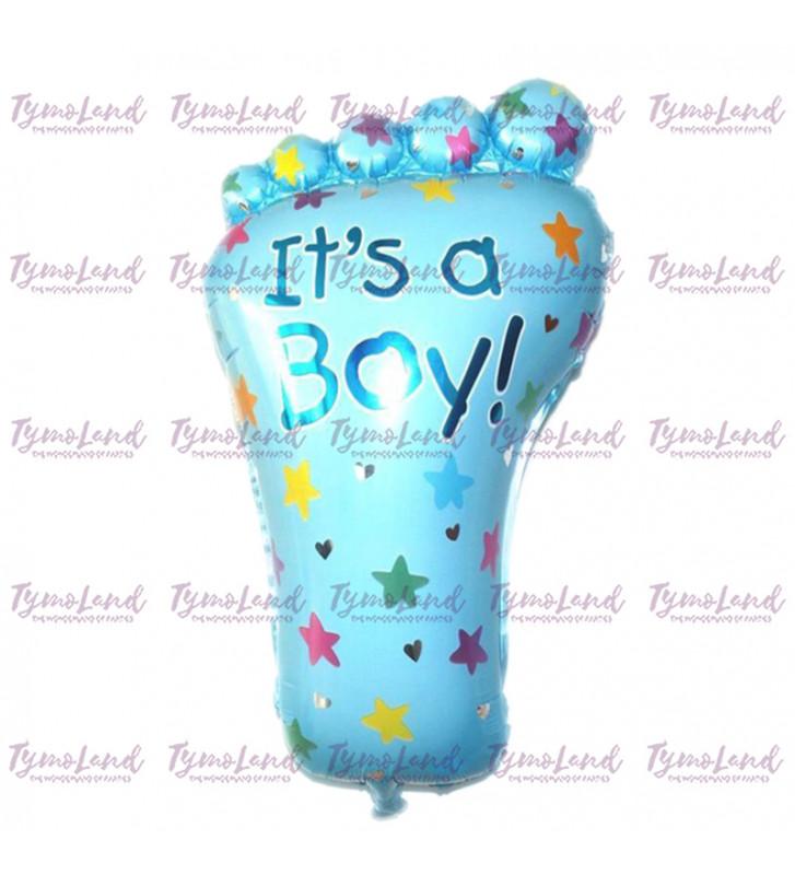 Ballon Pied De Bébé It's A Boy Bleu