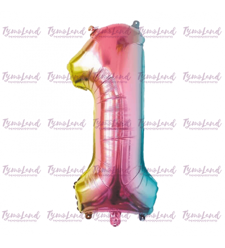 Ballon Chiffre Multicolore