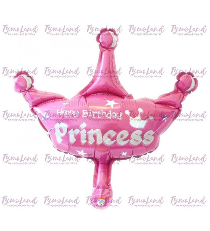 Ballon Couronne H-Bday Princess Rose