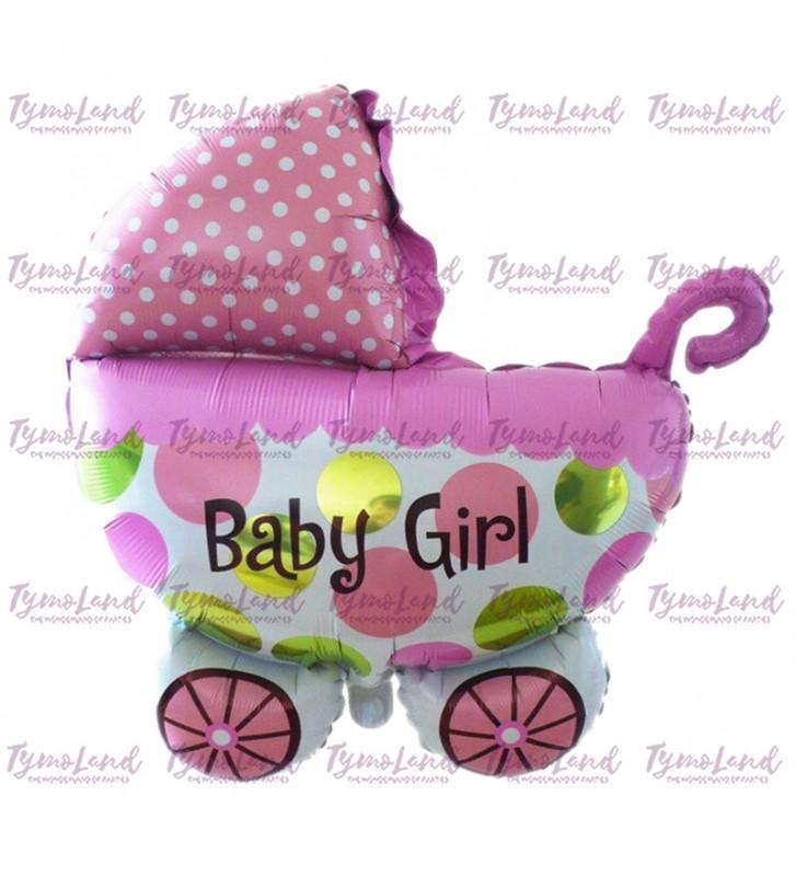 Ballon Poussette Baby Girl Rose