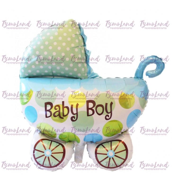 Ballon Poussette Baby Boy Bleue